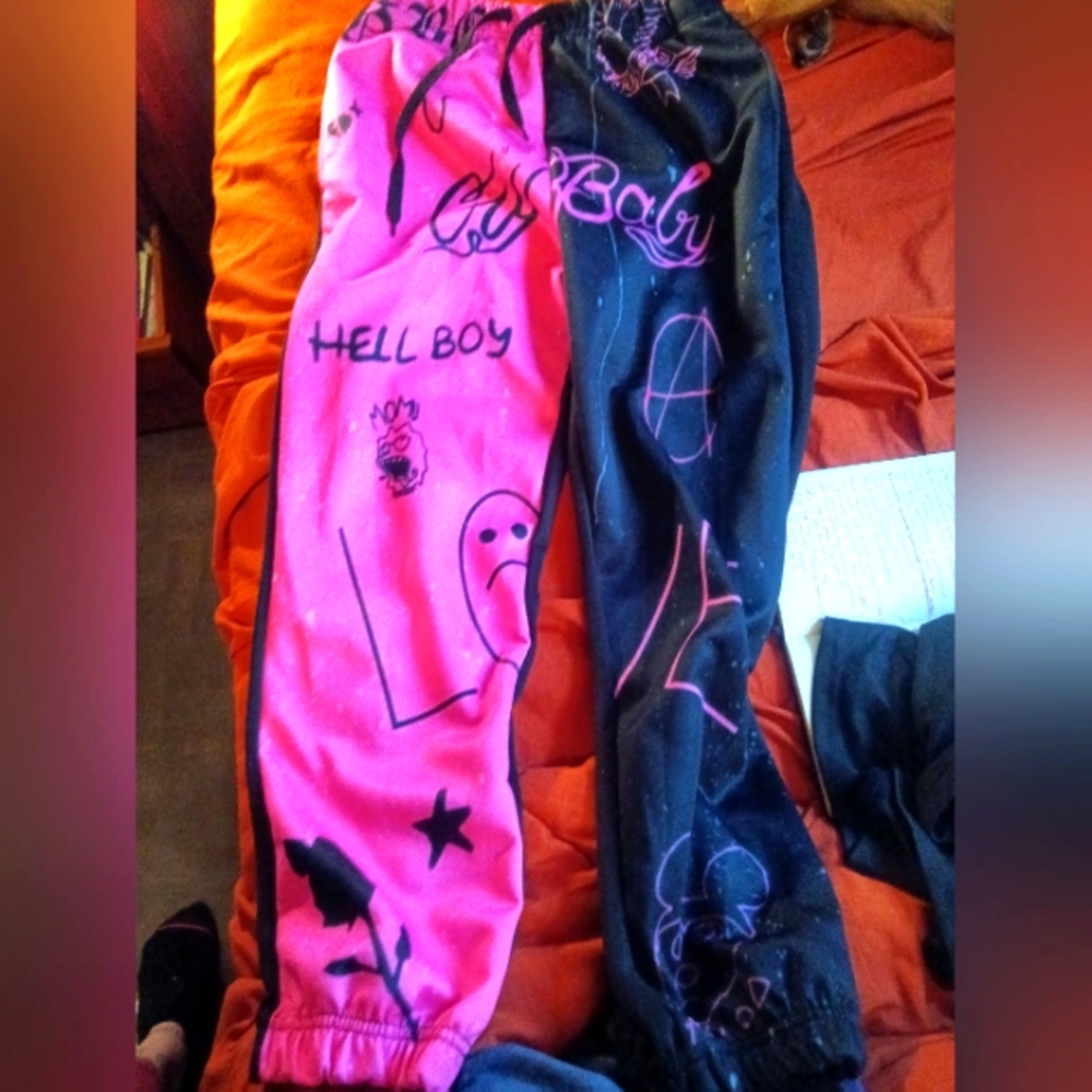 RARE lil peep tattoo track pants